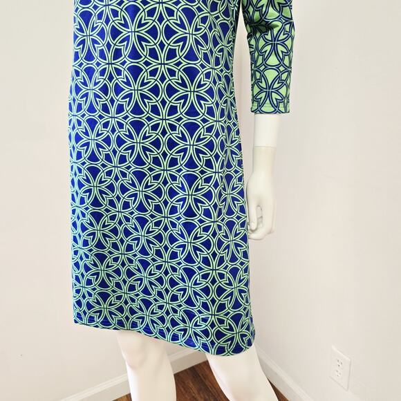 Gretchen Scott Dress Size M Everywhere Catalina Cloth Collared Geometric Stretch - Picture 5 of 8